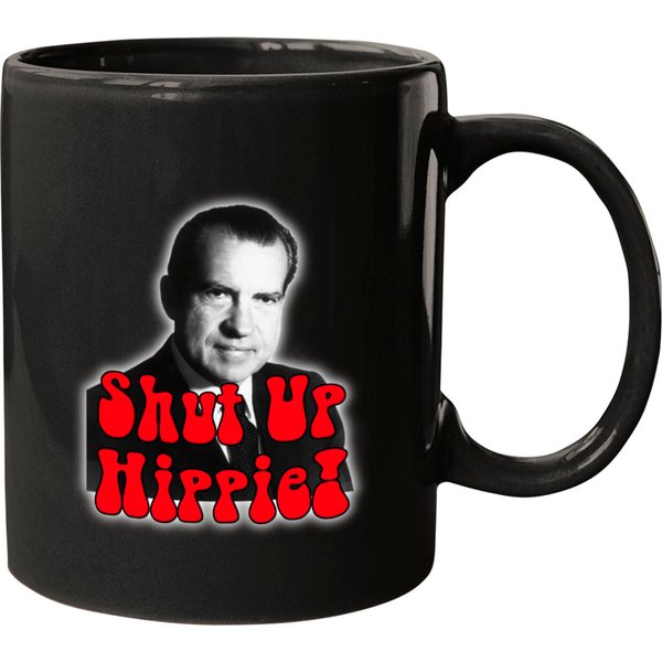 Shut Up Hippie -- Richard Nixon Mugs-image