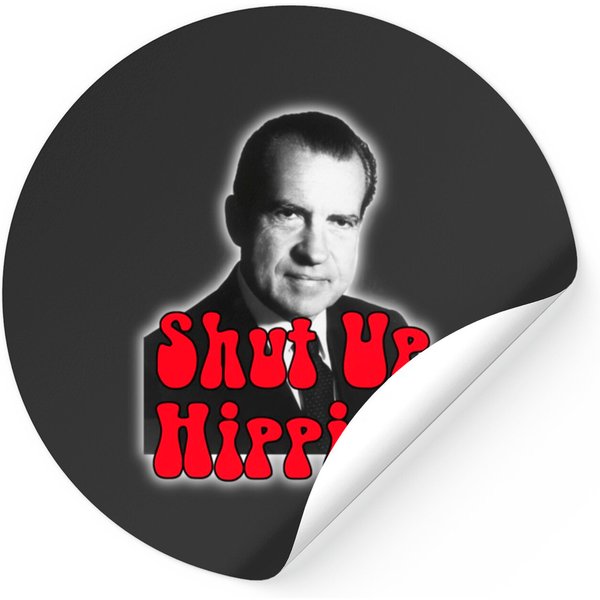Shut Up Hippie -- Richard Nixon Stickers-image