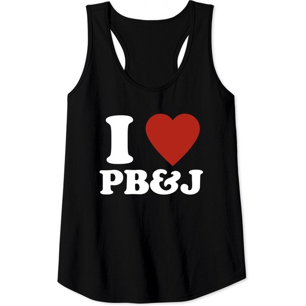 'I Love Peanut Butter And Jelly' Red Heart Pb&J Tank Tops-image
