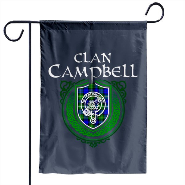 Campbell Surname Scottish Clan Tartan Crest Badge Garden Flags-image