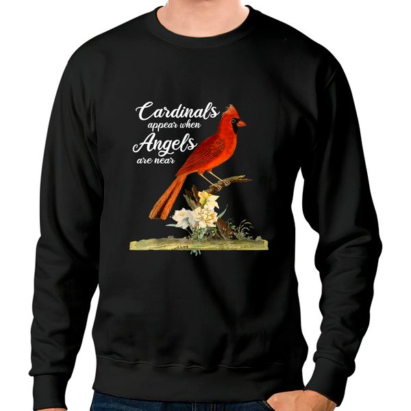 Cardinal Bird Appear When Angels Are Near Red Cardinal Wild Sweatshirts-image