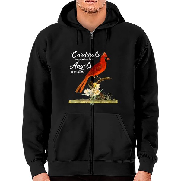 Cardinal Bird Appear When Angels Are Near Red Cardinal Wild Zip Hoodies