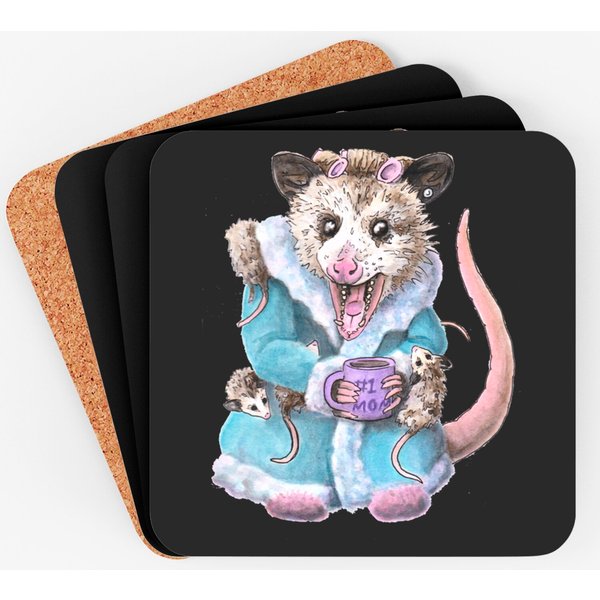 Feral Housewife - Possum Mom - Coasters-image