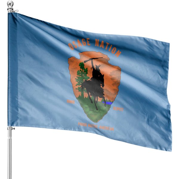 Osage Nation Tribe Native American Honor Respect Vintage Arrow - Osage Nation - House Flags-image