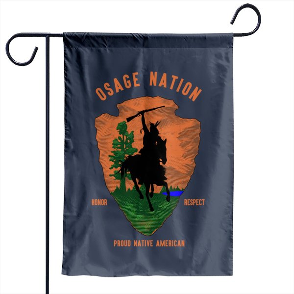 Osage Nation Tribe Native American Honor Respect Vintage Arrow - Osage Nation - Garden Flags-image