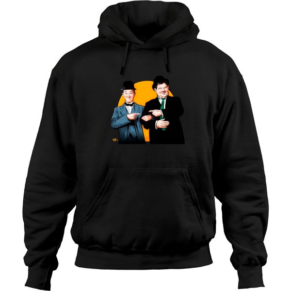 Laurel And Hardy - An Illustration By Paul Cemmick - Laurel And Hardy - Hoodies-image