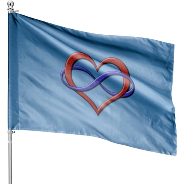 Polyamory Pride Infinity Heart House Flags-image