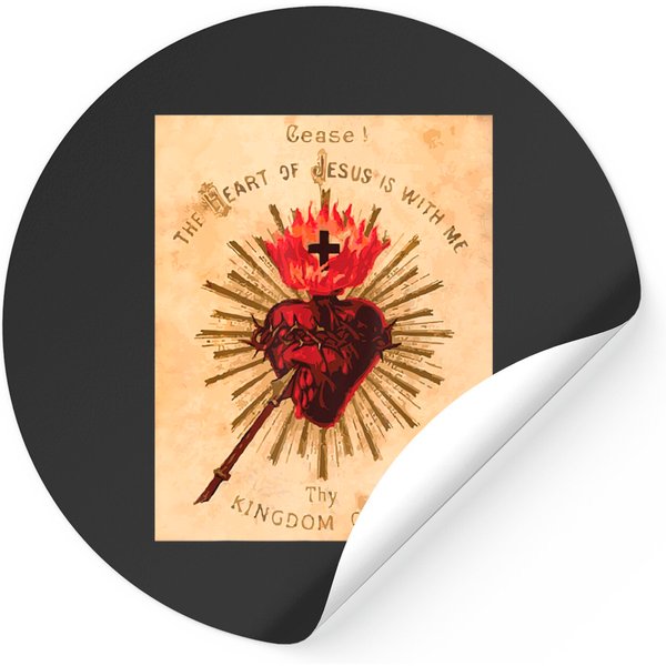 Vintage Sacred Heart Of Jesus Traditional Gift Stickers-image