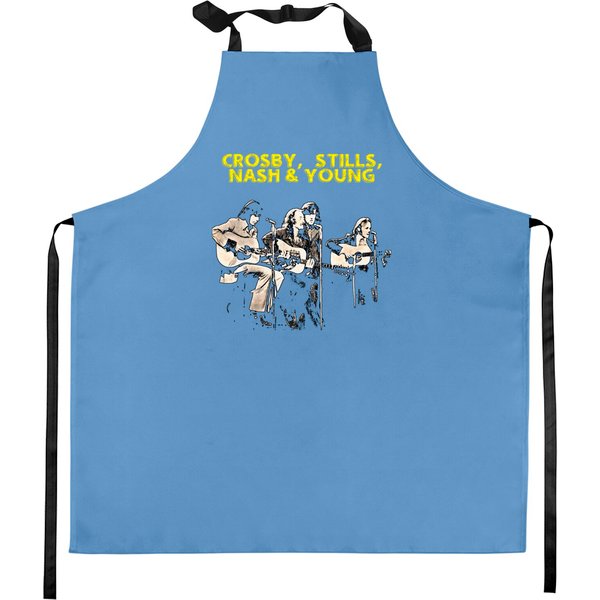 C S N Y - Crosby Stills Nash And Young - Kitchen Aprons-image