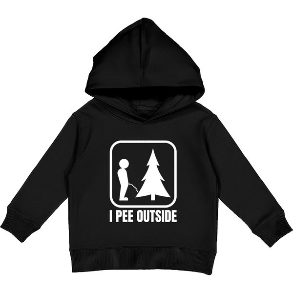 I Pee Outside - Outdoors - Kids Pullover Hoodies-image