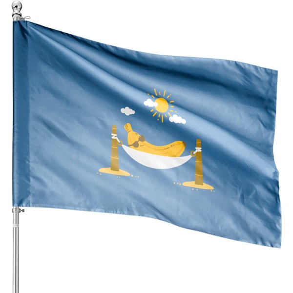 Banana Hammock Swing Kawaii House Flags-image
