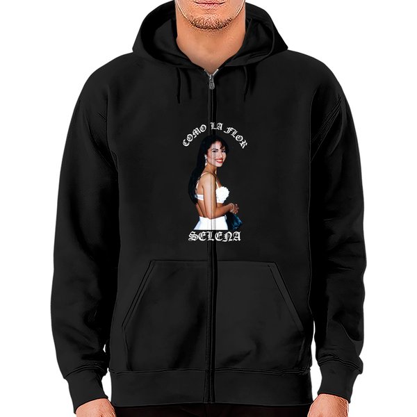 Como La Flor Selena Quintanilla Zip Hoodies, Selena Quintanilla Vintage