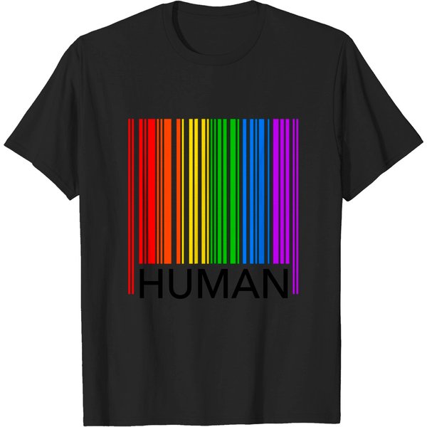 Human - Gay Pride Barcode - Human Gay Pride Barcode - T-Shirt-image