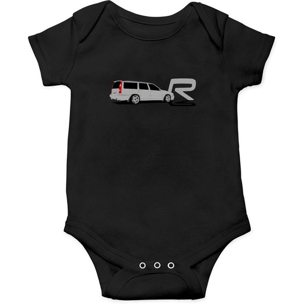 Volvoo V70r Turbo Brick Car Grey Onesies