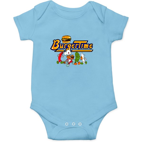 Burger Time Characters - Burger Time Logo - Onesies-image