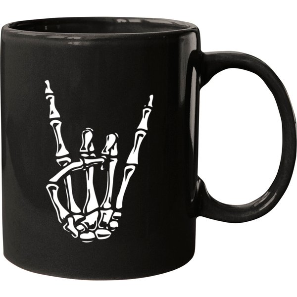 Rock On Skeleton Hand Mugs-image