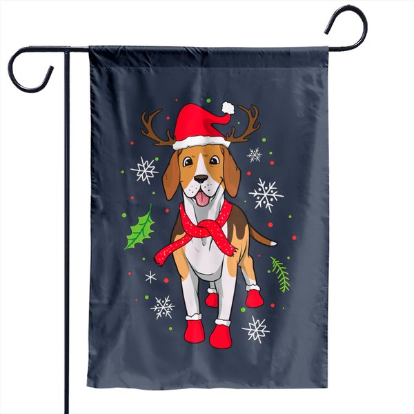 Beagle Funny Christmas Garden Flag - Perfect Holiday Gift