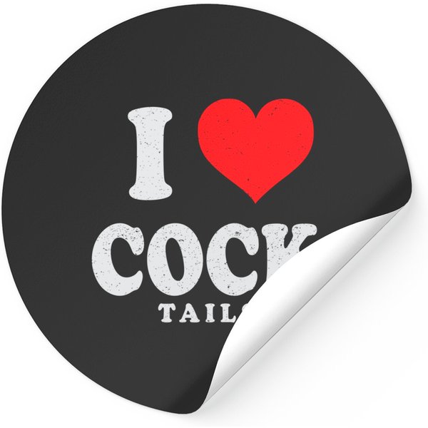 I Love Cocktails Funny Pun Sexual Innuendo Drinking Vintage Stickers-image