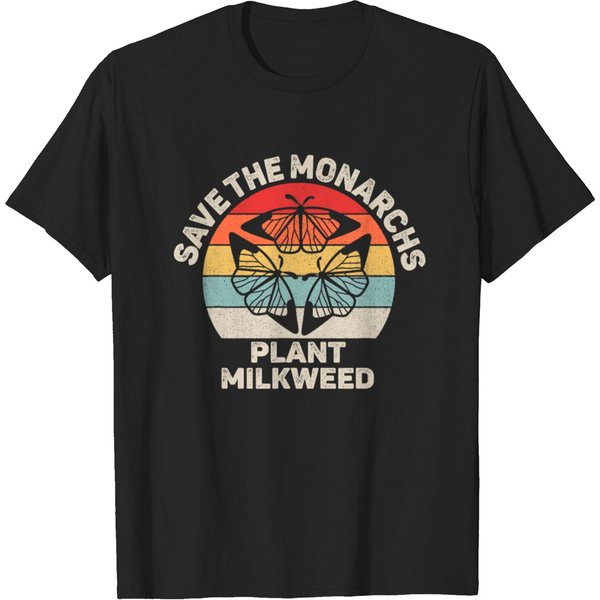 Save The Monarchs Plant Milkweed Butterfly T-Shirt-image