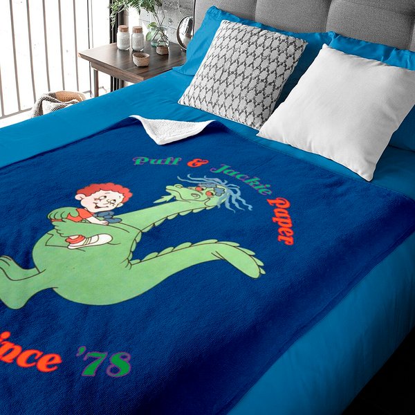 Puff And Jackie Paper Baby Blankets-image