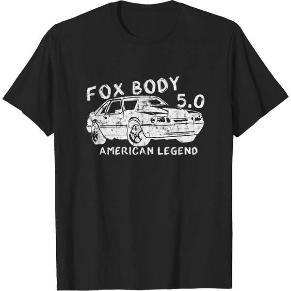 Mustang Foxbody American Fox Body Stang Muscle Classic Car 5.0L - Foxbody Mustang - T-Shirt-image