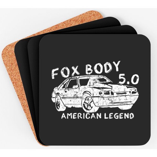 Mustang Foxbody American Fox Body Stang Muscle Classic Car 5.0L - Foxbody Mustang - Coasters-image