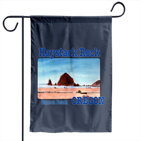 Haystack Rock, Cannon Beach, Oregon - Haystack Rock - Garden Flags-image