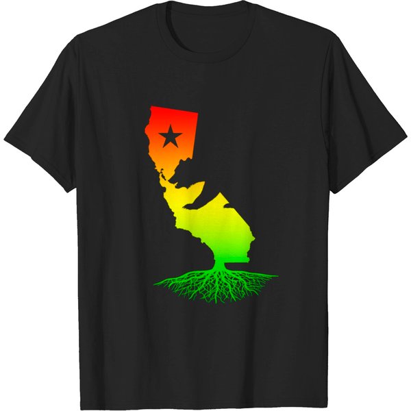 California Roots (Rasta Surfer Colors) T-Shirt-image