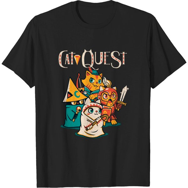 Cat Quest Rpg Cats Video Game By Tobe Fonseca - Cats And Games - T-Shirt-image