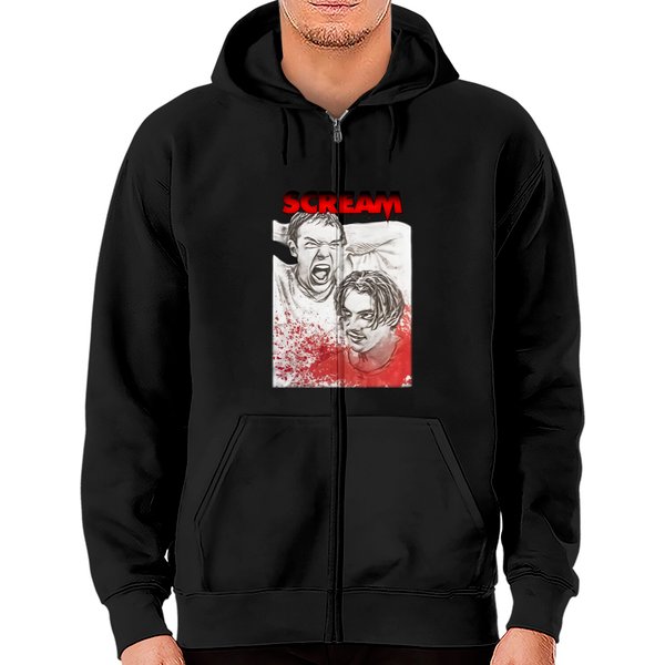 Scream Matthew Lillard And Skeet Ulrich Zip Hoodies-image