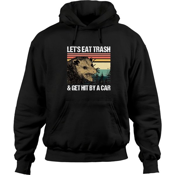 Let's Eat Trash & Get Hit By A Car Pullover Hoodie