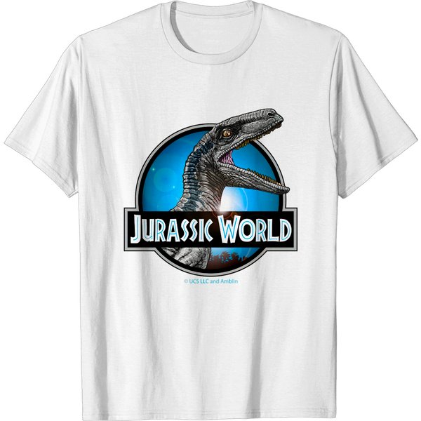 Jurassic World, Movie, Film, 2022, 2015, Velociraptor, Raptor, Blue - Jurassic World - T-Shirt-image