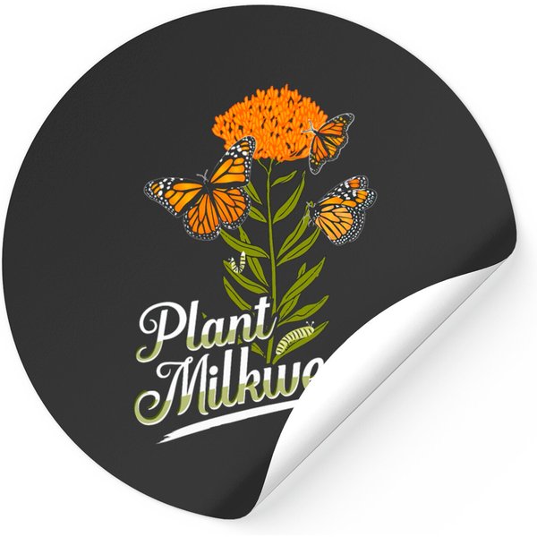 Monarch Butterfly Plant Milkweed Stickers-image