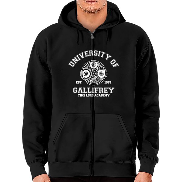 University Of Gallifrey Zip Hoodies-image