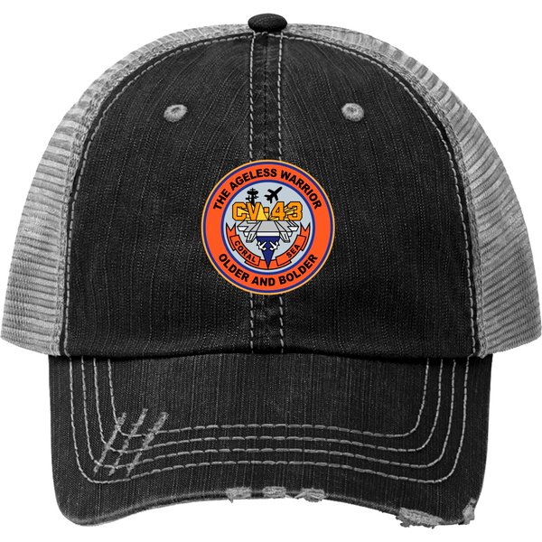 Cv-43 Uss Coral Sea Older And Bolder Trucker Hats-image