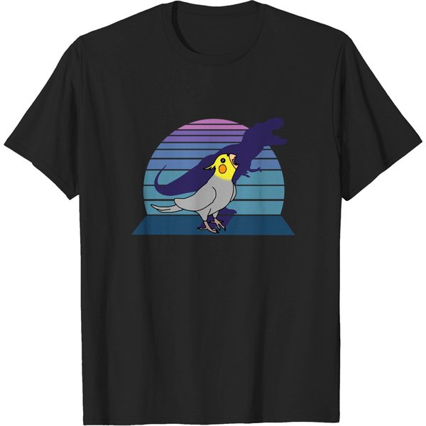 Dinosaur Shadow - Cockatiel - Birb Memes - T-Shirt-image