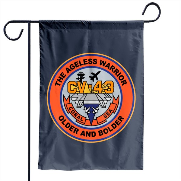 Cv-43 Uss Coral Sea Older And Bolder Garden Flags-image
