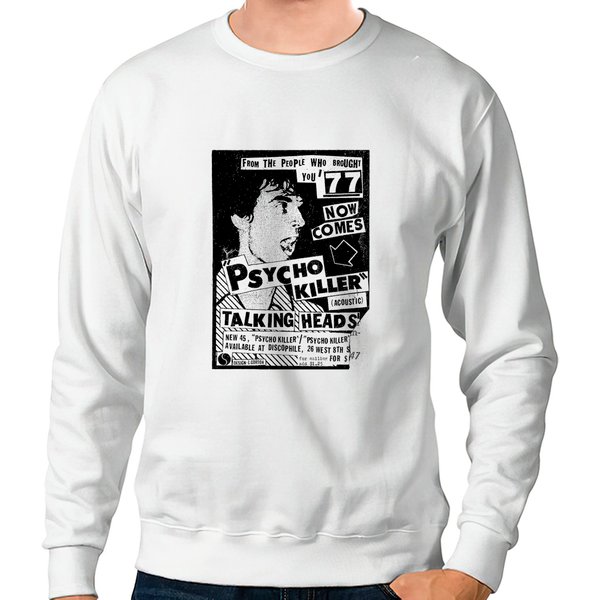 Psycho Killer / Post Punk Vintage Design - Talking Heads - Sweatshirts-image