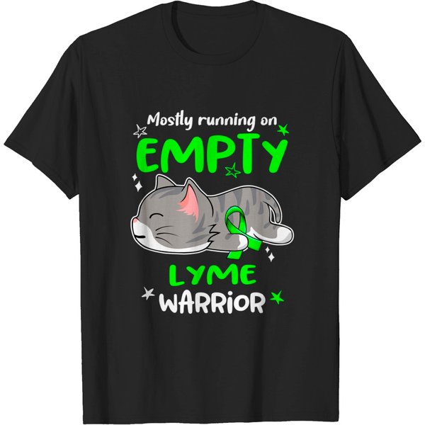 Mostly Running On Empty Lyme Warrior - Lyme Awareness - T-Shirt-image