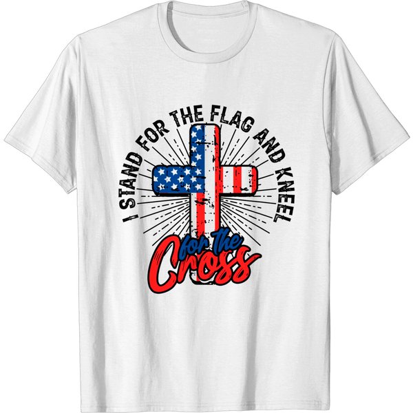 I Stand For The Flag And Kneel For The Cross T-Shirt Equal Rights-image