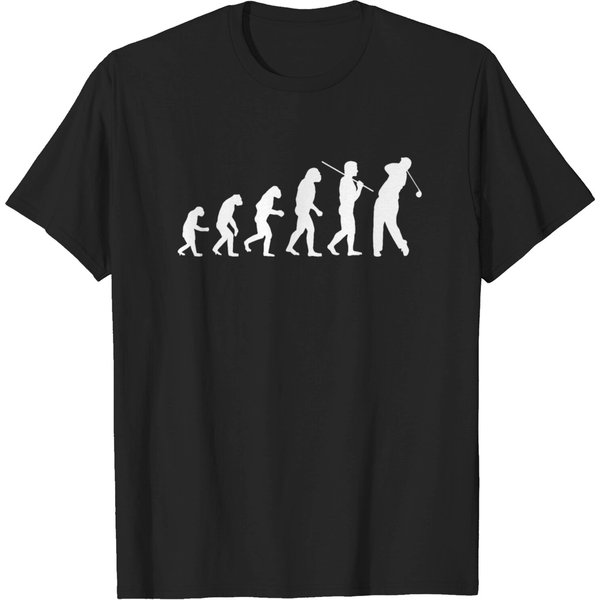 Evolution From Caveman To A Golfer T-Shirt-image