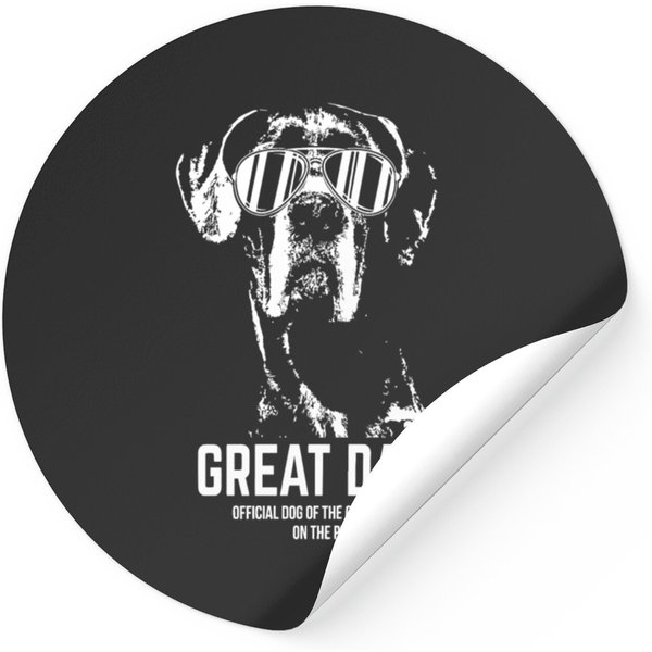 Great Dane - Great Dane Official Dog Of The Coo Stickers-image