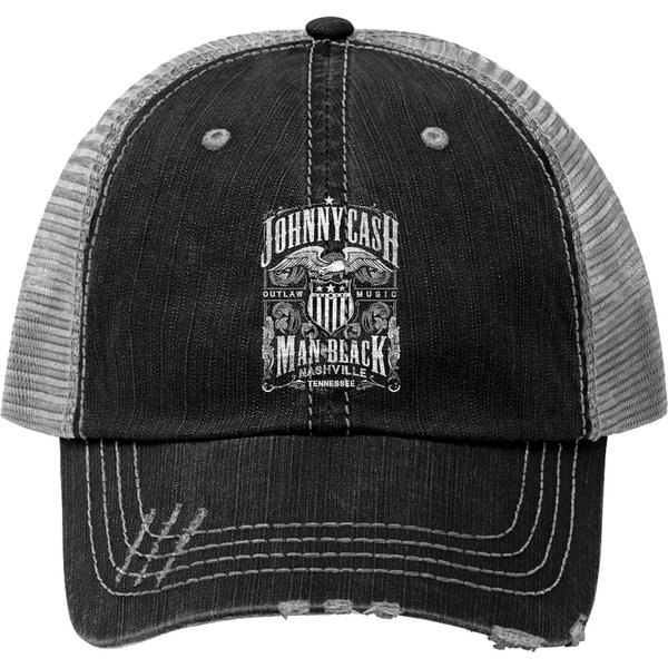 Johnny Cash Nashville Label Trucker Hats-image