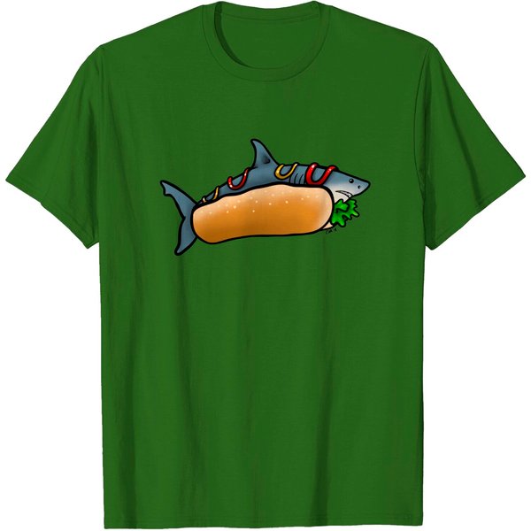 Hot Dog Shark - Shark - T-Shirt-image