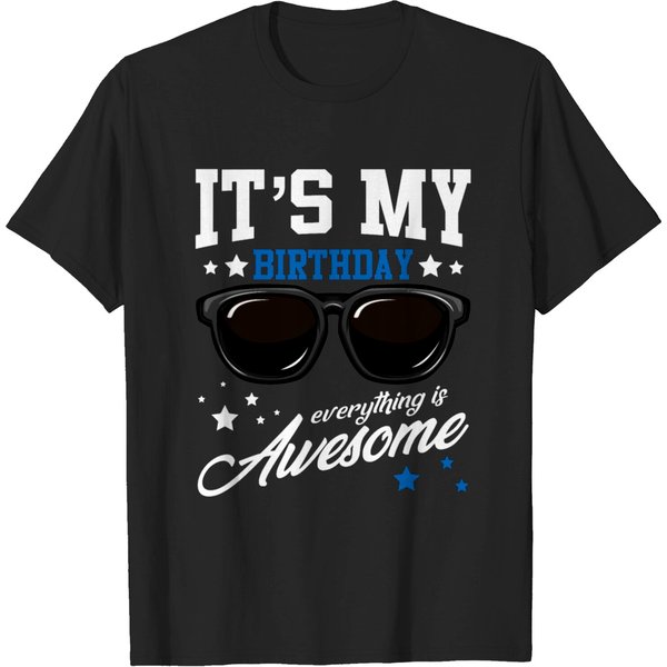 Birthday Boy Men Gift Sunglasses Funny T-Shirt-image