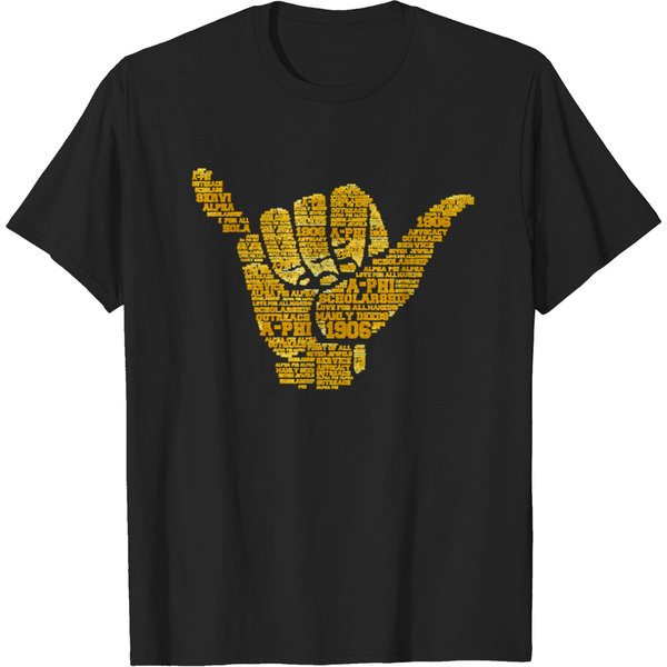 Alpha Fraternity Phi Men S Alpha Frat 1906 Black Gold Gifts T Shirt T-Shirt-image