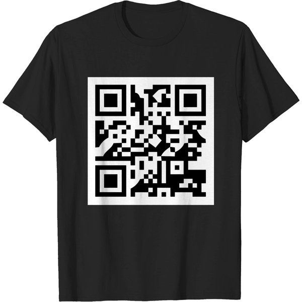 Rick Astley Rick Rolled Qr Code T-Shirt-image