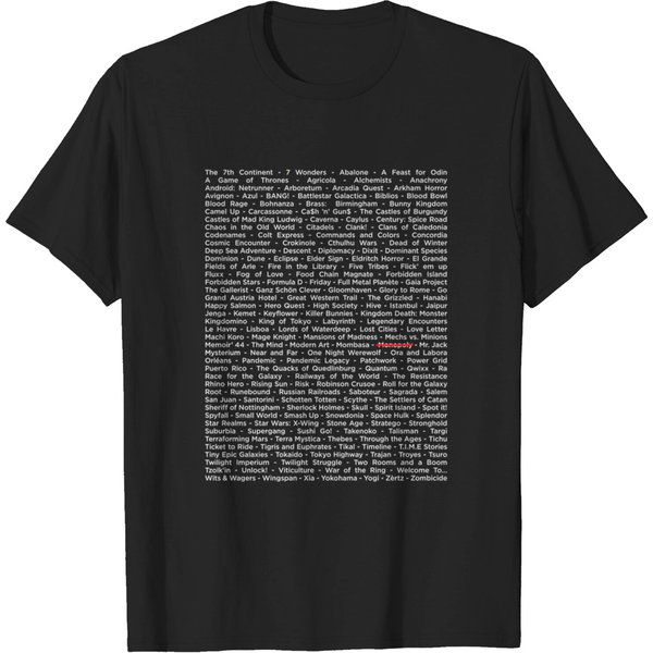 Boardgames List - Board Games - T-Shirt-image