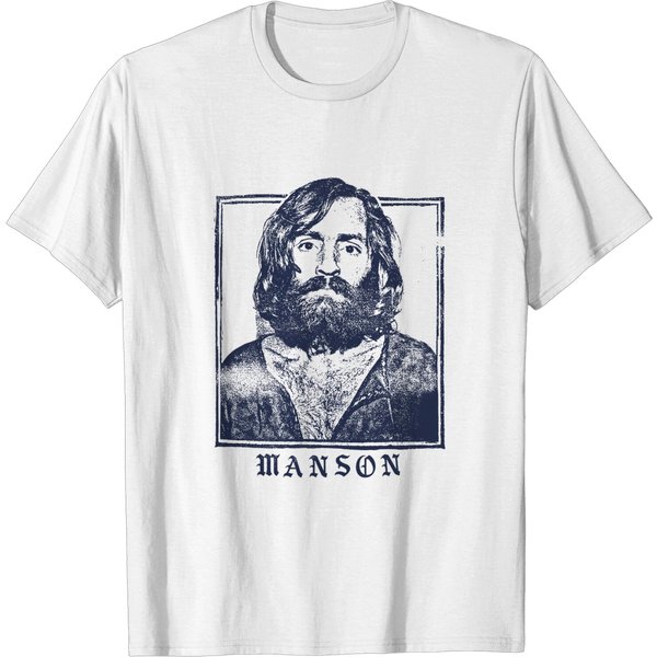Charles Manson /// Vintage Look Punk Style Design - Charles Manson - T-Shirt-image