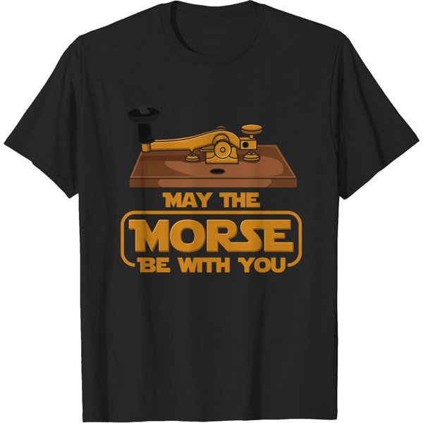 May The Morse Be With You - Ham Radio - T-Shirt-image